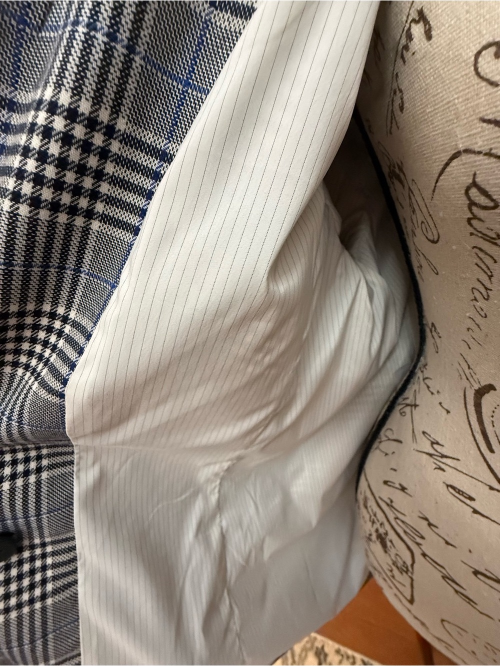Talbots Gray Plaid Double-Breasted Blazer - Picture 12 of 15